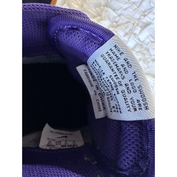 Nike Low Dunk Gray Black Purple Leather Sneakers Size 9 Lace Up Casual Custom main image 9